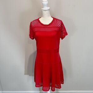 Michael Kors Red Cutout Dress Christmas Valentines XL
